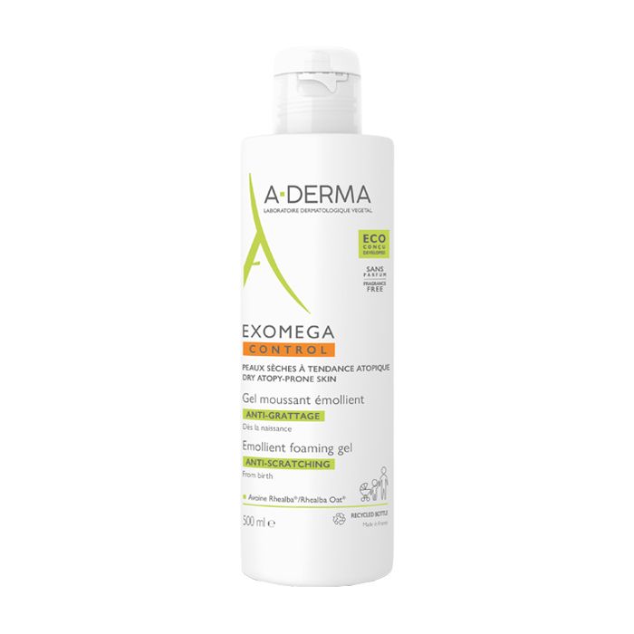 exomegacontrolgelducheeco500ml A-Derma Exomega Control Gel Limpiador 500 ml