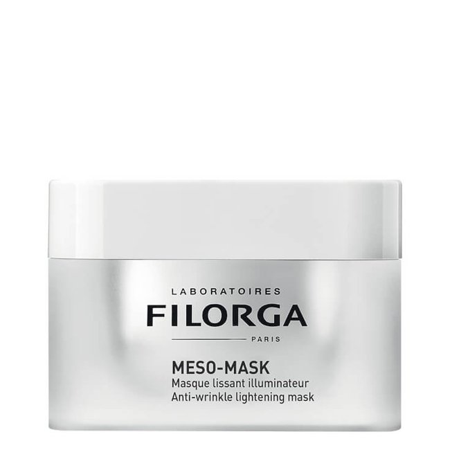 filorgamesomask Jar of Filorga Meso-Mask Anti-Wrinkle Lightening Mask by Filorga, a cream mask indicated for wrinkles and fatigue.