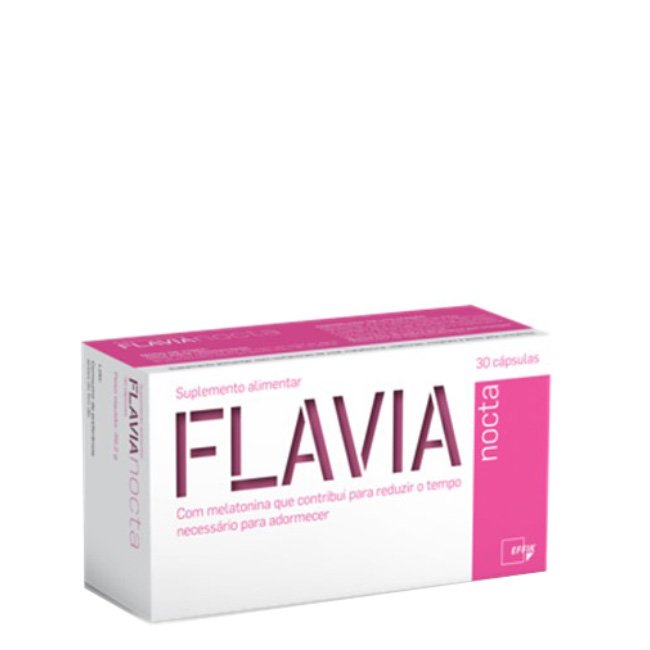 flavia-nocta Box of Flavia Nocta Capsules by Flavia, a dietary supplement indicated for restoring sleep and energy in menopausal women.