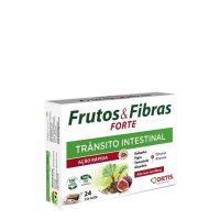 Box  of  Fruits  and  Fibers  Fast  Effect  In  Cubes  by  Ortis,  a  chewable  supplement  indicated  for  constipation  and  intestinal  transit.