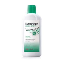Bottle  of  Isdin  Bexident  Fresh  Breath  Elixir  Mouthwash  by  Isdin,  a  mouthwash  indicated  for  dry  mouth  and  bad  breath.