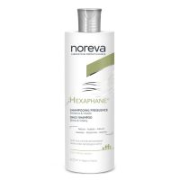 Bottle  of  Hexaphane  Daily  Shampoo  Sensitive  Scalp  by  Hexaphane,  a  mild  shampoo  indicated  for  daily  use  on  sensitive  scalp.
