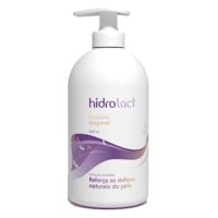 Bottle  of  Hidrolact  Moisturizing  Emulsion  by  Hidrolact,  an  emulsion  indicated  for  moisturizing  and  protecting  fragile  skin.