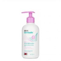 Bottle  of  Isdin  Germisdin  Intimate  Hygiene  Gel  by  Isdin,  a  gel  cream  indicated  for  gentle  cleaning  of  the  intimate  area.