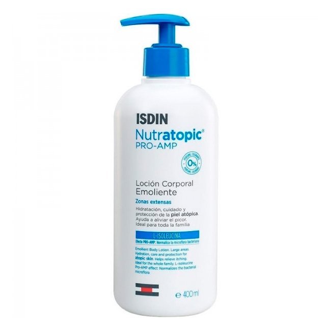 isdinnutratopicproamplotion400ml Isdin Nutratopic Pro AMP Loção Emoliente e Protetora 400ml - Image 1