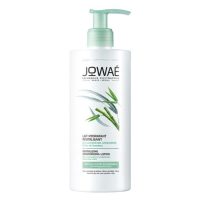 Bottle  of  Jowaé  Bamboo  Water  Revitalizing  Moisturizing  Body  Milk  by  Jowaé,  a  fluid  milk  indicated  for  body  hydration.