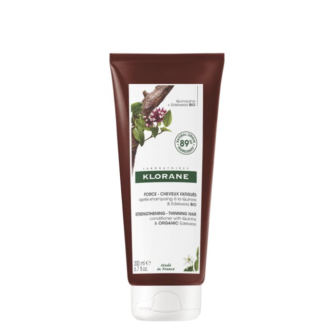 klorane quinine bio fortifying balm Tube of Klorane Bio Quinine Strengthening Balm by Klorane, a creamy conditioner indicated for thin and fragile hair.