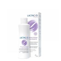 Bottle  of  Lactacyd  Pharma  Soothing  Intimate  Hygiene  by  Lactacyd,  a  cleansing  gel  indicated  for  vaginal  infection  or  irritation.