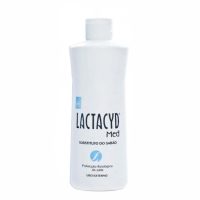Bottle  of  Lactacyd  Med  Soap  Substitute  Emulsion  by  Lactacyd,  an  emulsion  indicated  for  sensitive  and  atopic  skin  cleansing.