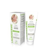 Tube  of  Lauroderme  Care  Cream  Barrier  by  Lauroderme,  a  protective  cream  indicated  for  preventing  diaper  rash  in  babies.