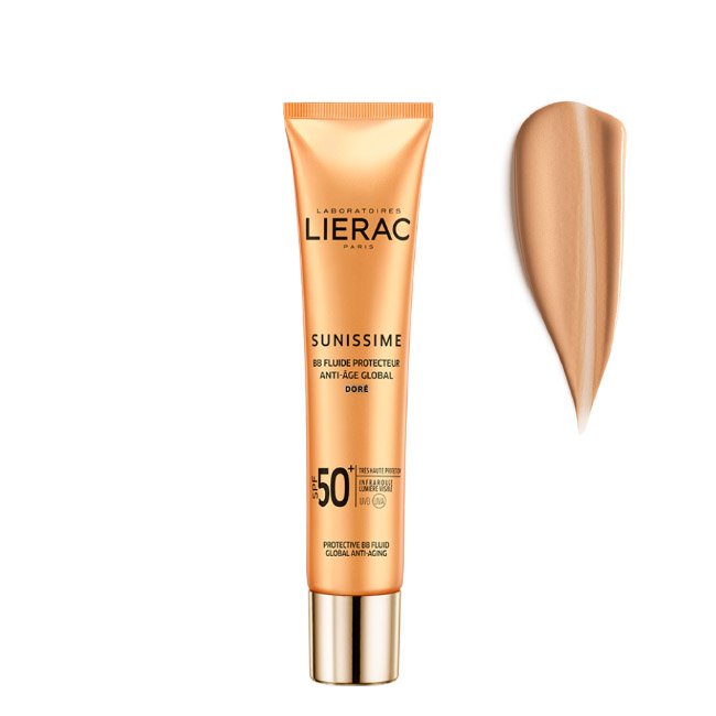 lieracsunissimebbfluidospf50_ Lierac Sunissime BB SPF50+ プロテクティブ カラー フルイド トーン ゴールデン 40ml