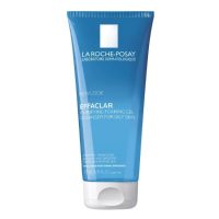 Bottle  of  La  Roche  Posay  Effaclar  Purifying  Foaming  Gel  by  La  Roche  Posay,  a  gel  mousse  indicated  for  oily  and  sensitive  skin.