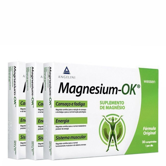 magnesiumoksuplementopromo Box of Magnesium-OK Diet Supplement Tablets by Magnesium-OK, a supplement indicated for physical and muscle fatigue.