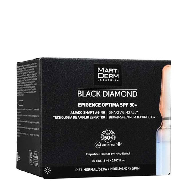 martidermblackdiamondepigenceotimaspf5030 Martiderm Black Diamond Epigence Optima SPF50+ Ampolas Anti-Idade 30 unid - Image 1