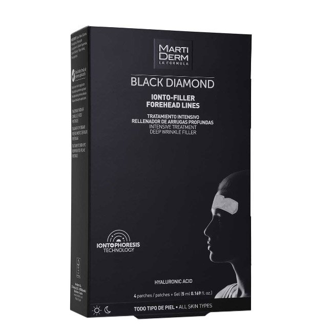 martidermblackdiamondiontofillerforehead Martiderm Black Diamond Ionto-Filler Forehead Lines Patches e Gel Anti-Idade