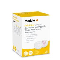 Box  of  Medela  Accessories  Disposable  Breast  Protector  by  Medela,  an  absorbent  pad  indicated  for  keeping  the  breast  dry.