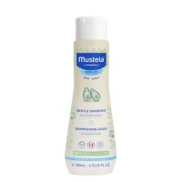 Bottle  of  Mustela  Baby  Gentle  Shampoo  by  Mustela,  a  gentle  shampoo  indicated  for  cleaning  fine  and  delicate  baby  hair.