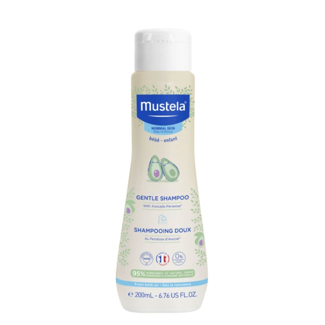 mustela-champo-200ml Bottle of Mustela Baby Gentle Shampoo by Mustela, a gentle shampoo indicated for cleaning fine and delicate baby hair.