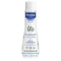 Bottle  of  Mustela  Baby  Gentle  Cleansing  Gel  by  Mustela,  a  washing  gel  indicated  for  cleansing  baby  body  and  scalp.