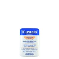 Product  container  of  Mustela  Baby  Hydra-Stick  with  Cold  Cream  by  Mustela,  a  moisturizing  stick  indicated  for  baby  face  care.