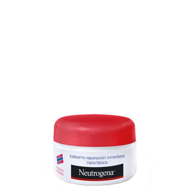 neutrogenabalsamonarizlabios Tube of Neutrogena Nose and Lip Balm by Neutrogena, a repairing balm indicated for dry and chapped nose and lips.