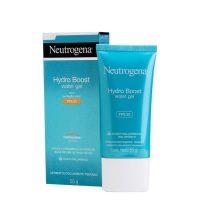 Bottle  of  Neutrogena  Hydro  Boost  Moisturizing  Facial  Fluid  SPF25  by  Neutrogena,  a  moisturizing  fluid  indicated  for  skin  protection.