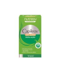 Box  of  Nutreov  Capilev  Anti  Hair  Loss  Capsules  by  Nutreov,  a  food  supplement  indicated  for  hair  loss  and  hair  quality.