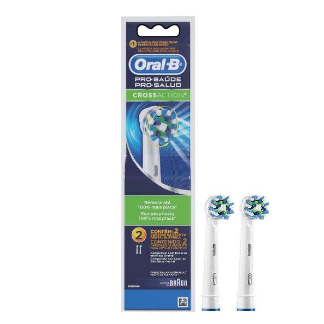 oralb-crossaction-2un Oral B Crossaction Recarga Escova Elétrica 2un - Image 1