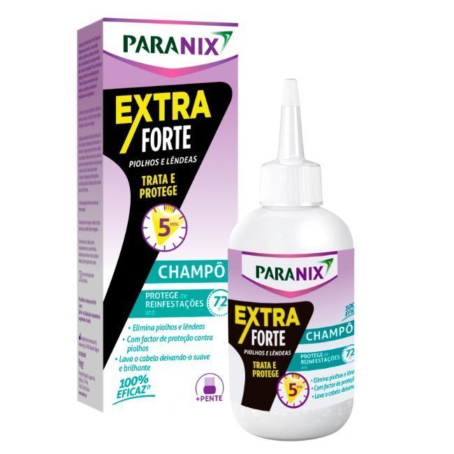 paranixextraforteshampoo Paranix Extra Forte Shampoo Tratamento Piolhos 200ml