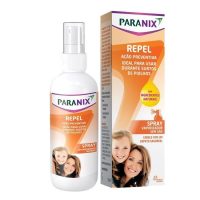 Spray  of  Paranix  Repel  Lice  Repellent  Spray  by  Paranix,  a  repellent  indicated  for  protection  against  lice  and  nits.