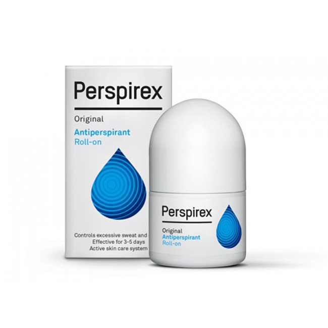 perspirexoriginalroll-onantitranspirante Bottle of Perspirex Original Roll-On Antiperspirant by Perspirex, a roll-on indicated for regulating excessive sweating.