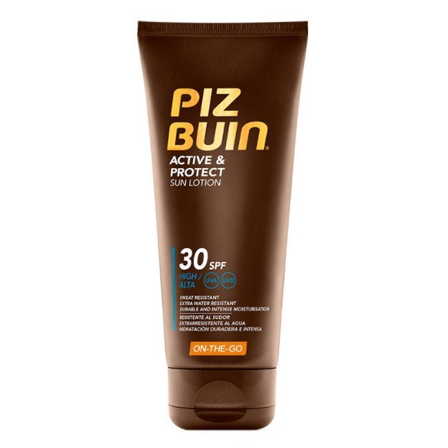 pizbuinactiveprotectfps30locao Piz Buin Active Protect SPF30 Loção Solar 100ml