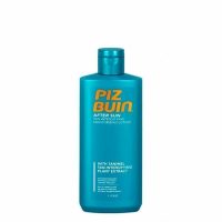 Bottle  of  Piz  Buin  After  Sun  Tan  Enhancing  After  Sun  Lotion  by  Piz  Buin,  a  lotion  indicated  for  hydrating  skin  and  intensifying  tan.