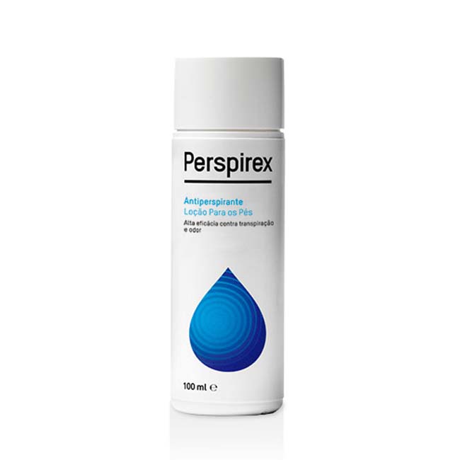 ploc_a_o Bottle of Perspirex Antiperspirant Foot Lotion by Perspirex, a lotion indicated for reducing foot perspiration and odor.
