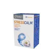Box  of  Stresscalm  Tablets  by  Stresscalm,  a  tablet  supplement  indicated  for  stress,  agitation,  irritability  and  insomnia.