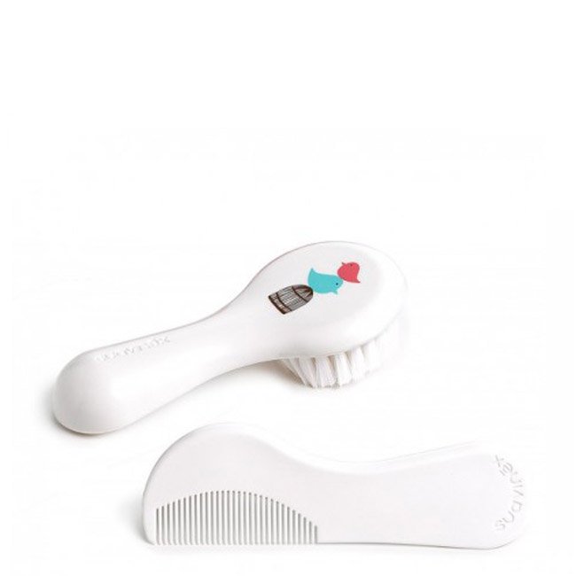 suavinex_kit_branco Suavinex Kit Branco Escova + Pente +0M