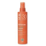 Spray of SVR Sun Secure SPF30 Spray by SVR, a moisturizing spray indicated for high sun protection of face and body.