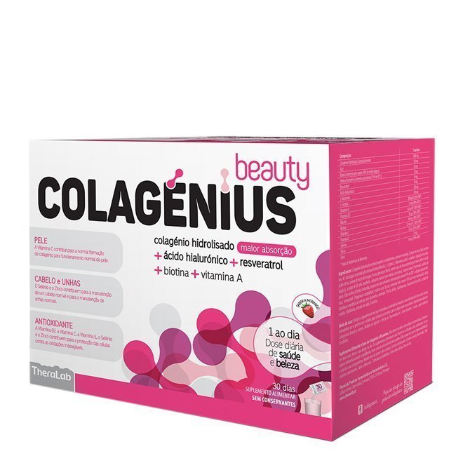 theralabcolageniusbeauty Colagénius Polvo de Belleza Suplemento Oral en Sobres 30x8.1gr