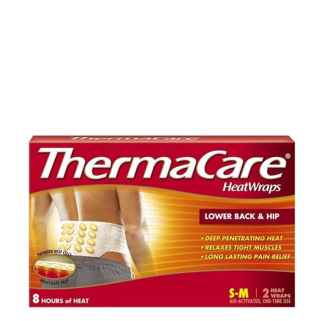 thermacarefaixalombar2 Box of Thermacare Heatwraps Lumbar and Hips by Thermacare, a therapeutic heat wrap indicated for muscle and joint pain relief.