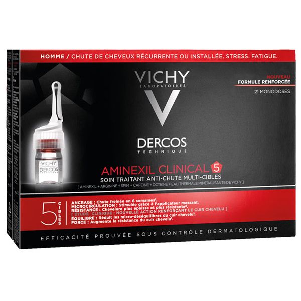 vichy-ampolas-dercos-aminexil-intensivo-5-anti-queda-homem-21-unidades Dercos Aminexil Clinical 5 Ampoules Fall Treatment for Men 21units