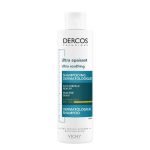 Bottle of Dercos Ultra Soothing Dry Hair Shampoo by Vichy, a soothing shampoo indicated for dry hair and sensitive scalp.