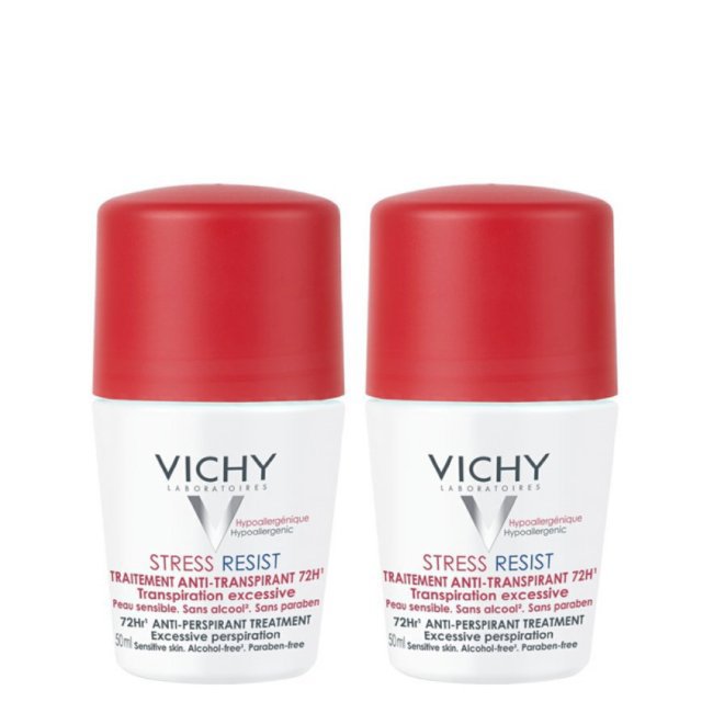 vichy-excessive-transpiration-stress-resist-72h-duo Vichy Duo Stress Resist 72H Roll-On Anti-Perspirant Deodorant 2x50ml