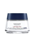 Jar of Vichy Liftactiv HA Anti-Wrinkle and Firming Night Care by Vichy, a cream indicated for reducing wrinkles and firming skin.