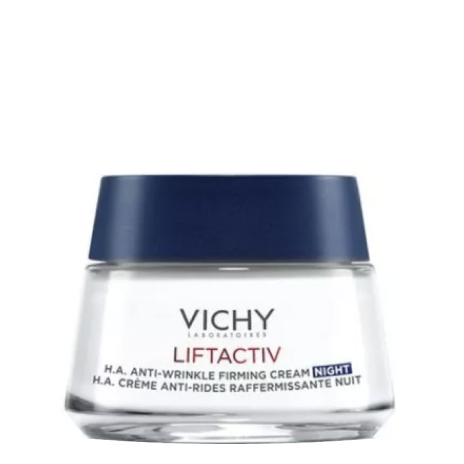 vichy liftactiv supreme night Jar of Vichy Liftactiv HA Anti-Wrinkle and Firming Night Care by Vichy, a cream indicated for reducing wrinkles and firming skin.