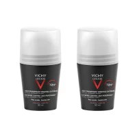 Bottle  of  Vichy  Homme  Duo  Extreme  Control  72h  Roll-On  by  Vichy,  a  roll-on  deodorant  indicated  for  long-lasting  antiperspirant  protection.