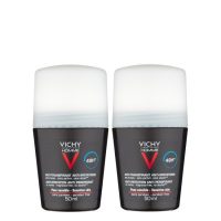 Box  of  Vichy  Homme  Duo  Sensitive  Skin  48h  Roll-On  Anti-Perspirant  Deodorant  by  Vichy,  a  roll-on  indicated  for  48h  perspiration  control.