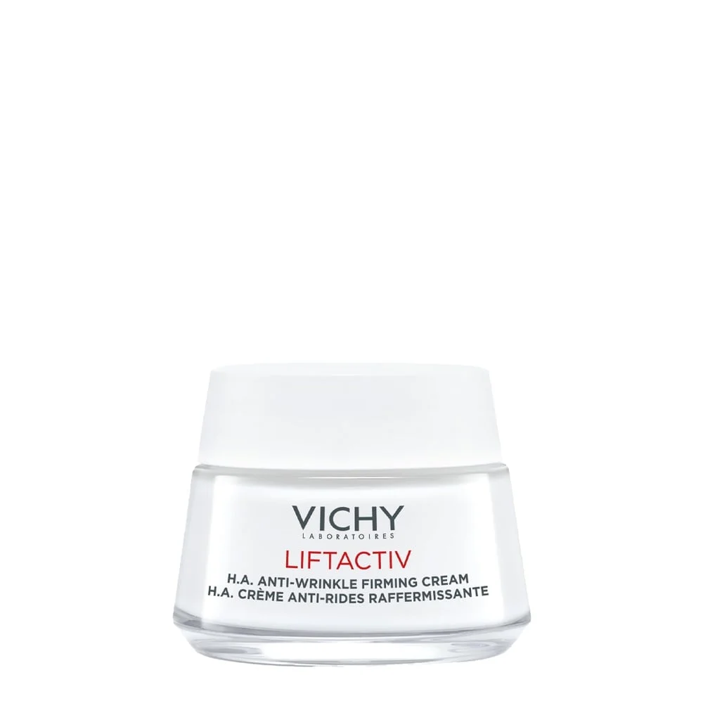 vichyliftactivsupremeday Jar of Vichy Liftactiv H.A. Anti-Wrinkle Cream by Vichy, a mattifying cream indicated for fighting signs of fatigue.