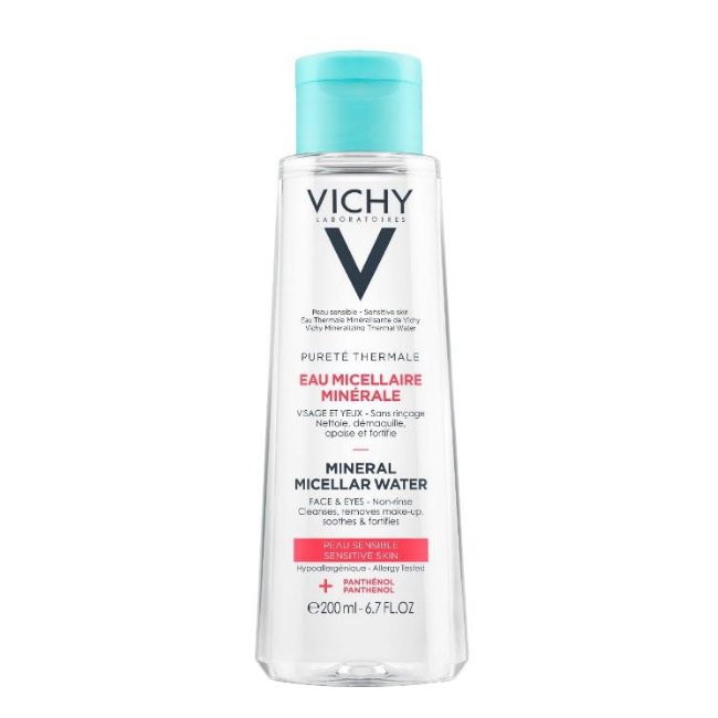 vichypuretethermalemineralwaterps Vichy Pureté Thermale Água Micelar Pele Sensível 200ml