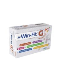 Box  of  Win  Fit  G  Glucosamine  Tablets  by  Win  Fit,  a  tablet  supplement  indicated  for  preserving  bone  cartilage  and  joint  health.
