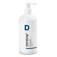 Bottle  of  Xeratop  Plus  Shower  Soft  Shower  Gel  by  Xeratop,  a  gentle  shower  gel  indicated  for  cleaning  dry  and  sensitive  skin.